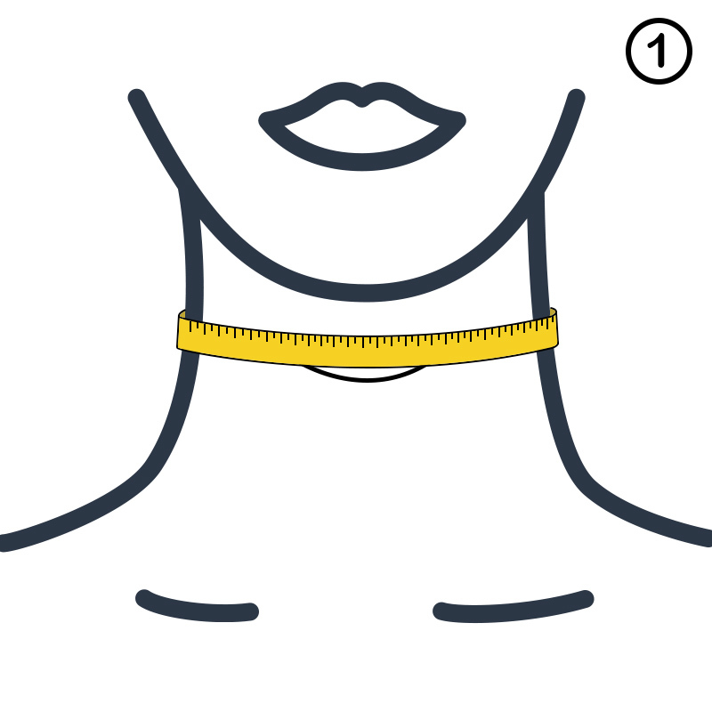 How to correctly measure the circumference of your neck